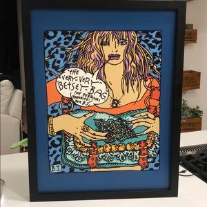 Framed Art from Betsey Johnson store-  RARE